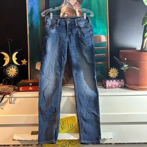 Silver Jeans Women's Blue Stretchy High Skinny Jeans 30”X31”